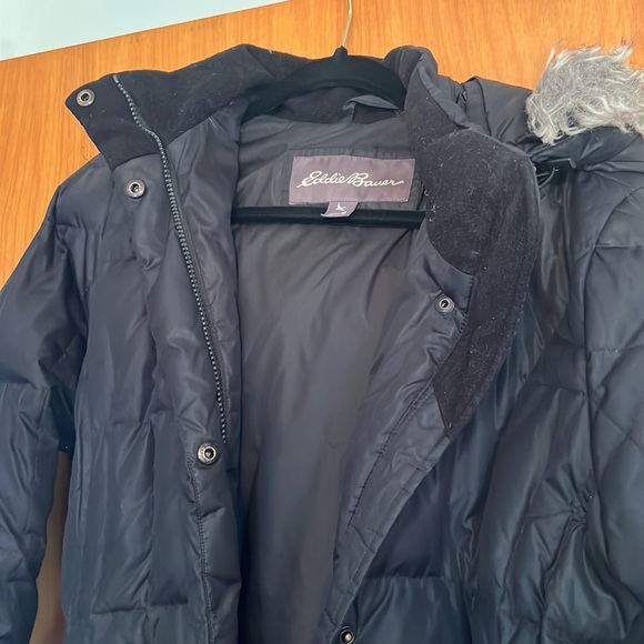 Eddie Bauer black down puffer coat! - Picture 8 of 11